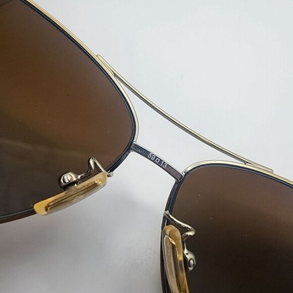Coach Stefanie Gold & Brown Aviator Polarized Sunglasses main image 12